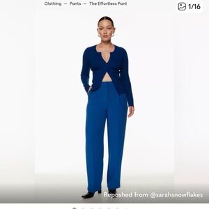 Wilfred effortless Blue Wide-Leg Trousers